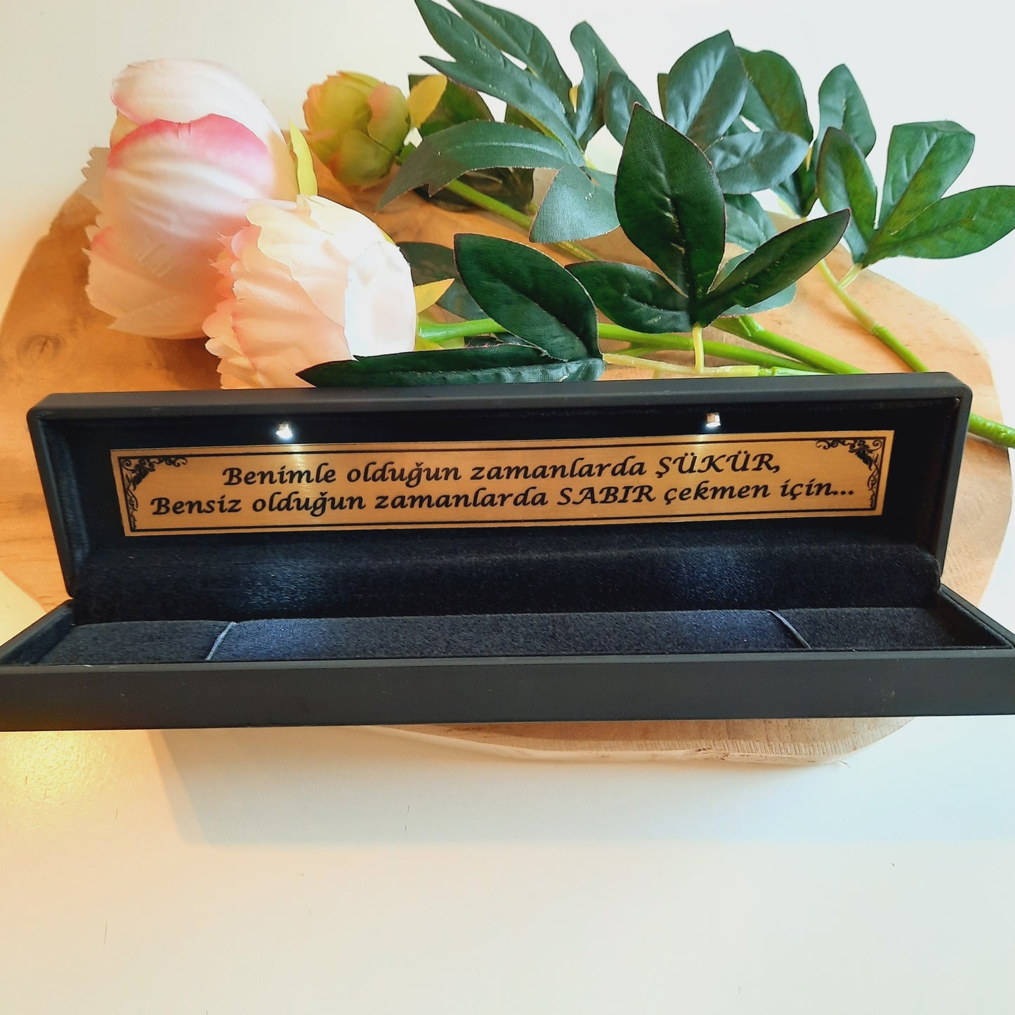 Geschenketui für Tesbih schwarz mit LED