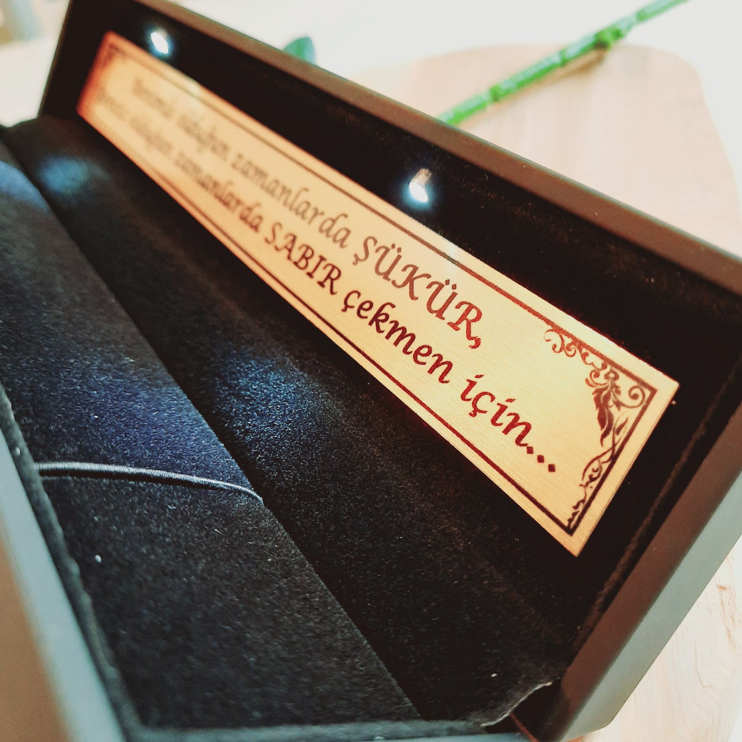 Geschenketui für Tesbih schwarz mit LED