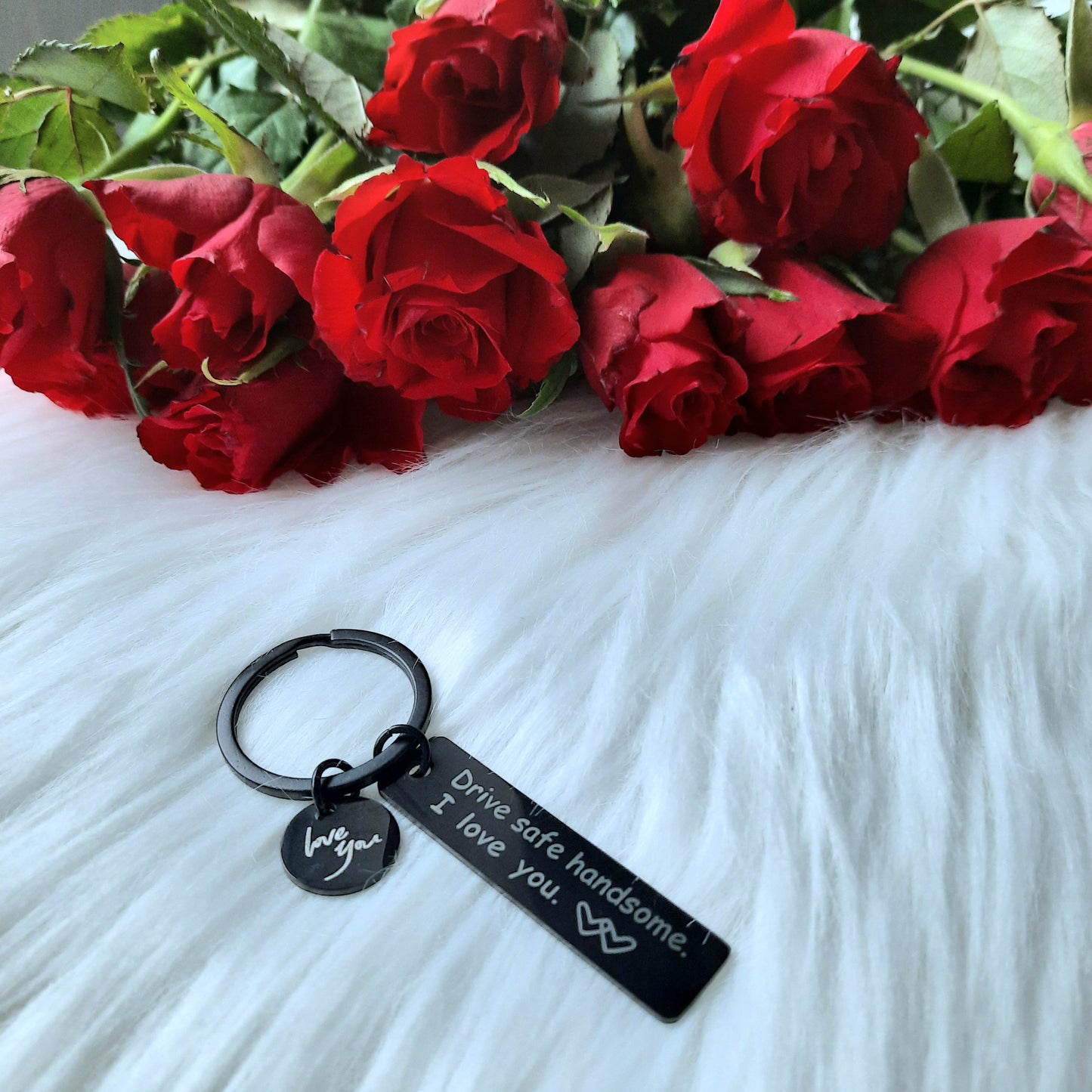 Schlüsselanhänger "Drive Safe" mit Geschenkschachtel