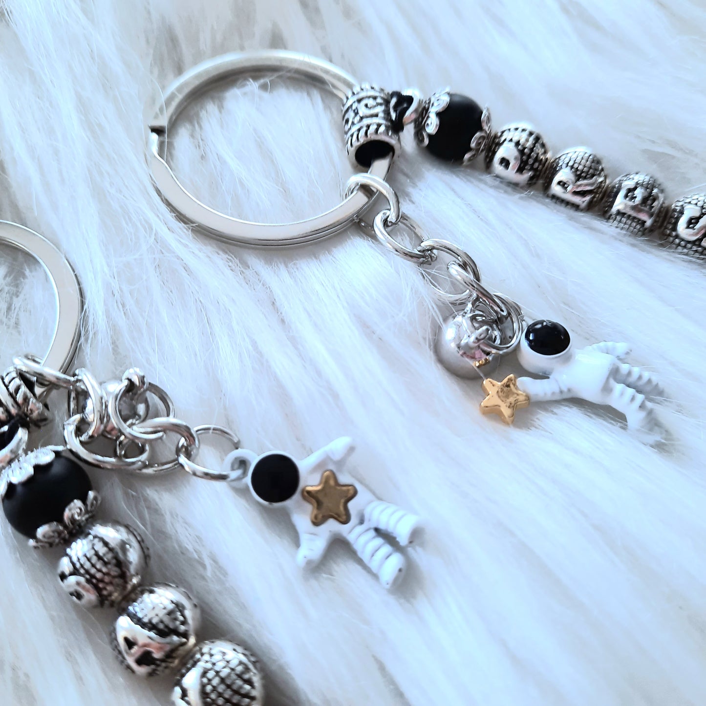 Schlüsselanhänger Astronauten mit 2 Wunschnamen