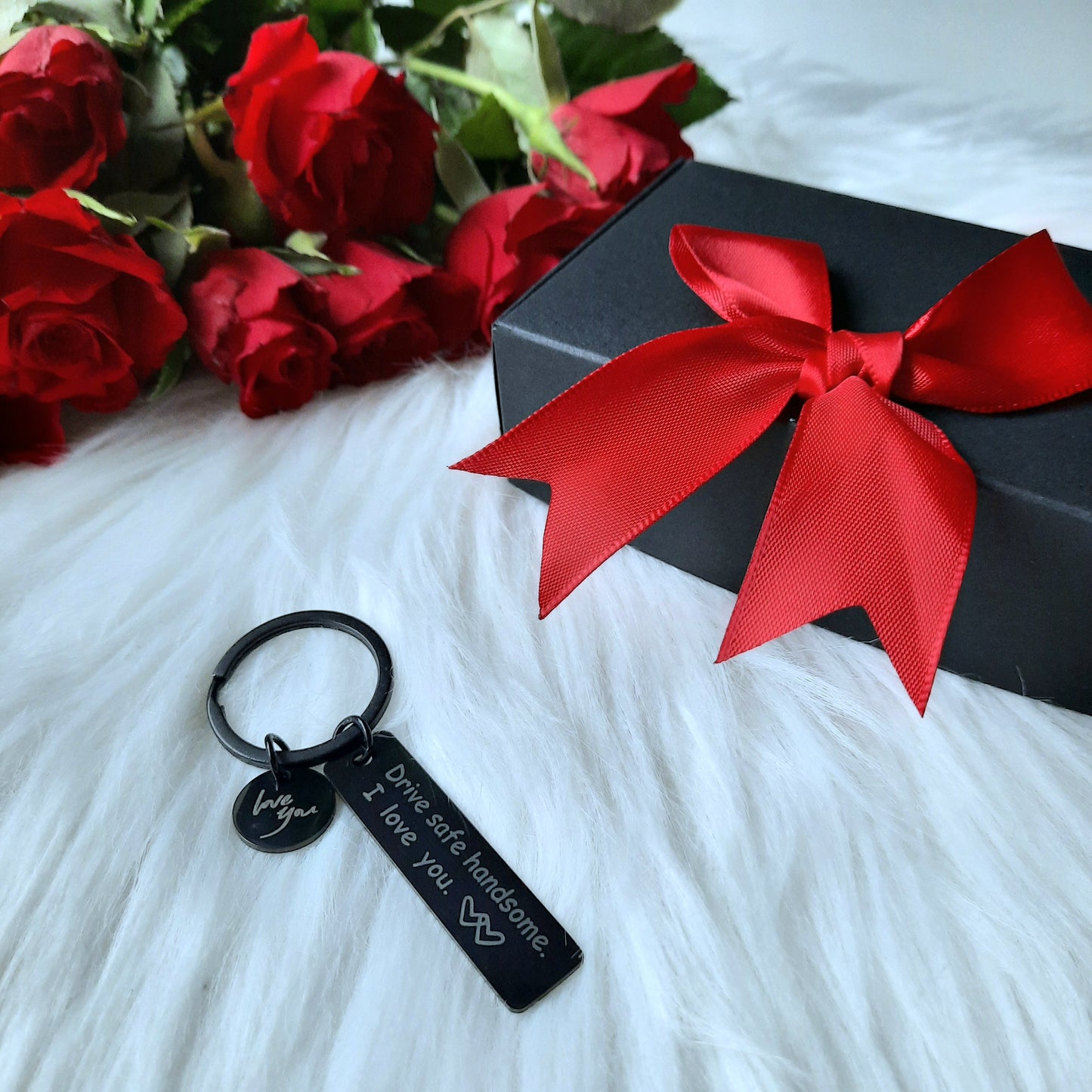 Schlüsselanhänger "Drive Safe" mit Geschenkschachtel