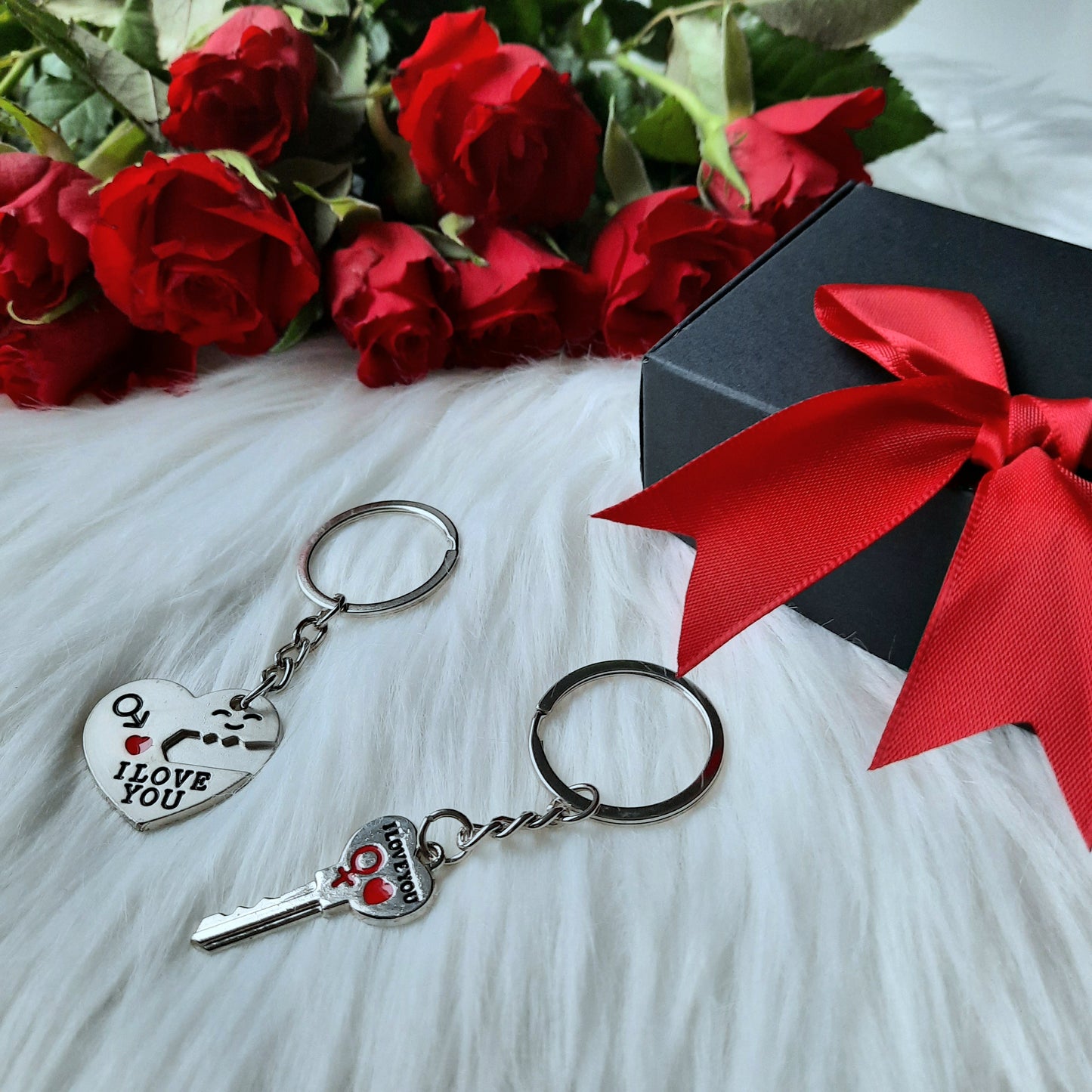 Schlüsselanhänger "I love you" mit Geschenkbox