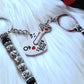Mit 2 Wunschnamen Schlüsselanhänger "I love you" mit Geschenkox